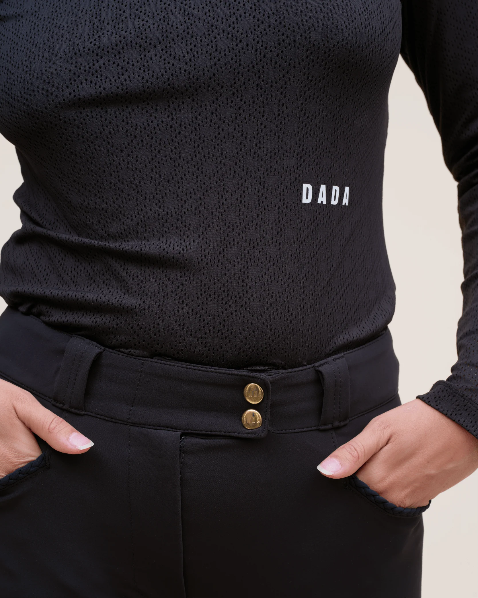 Calder - T-Shirt technique perforé d'équitation col montant - Image 25