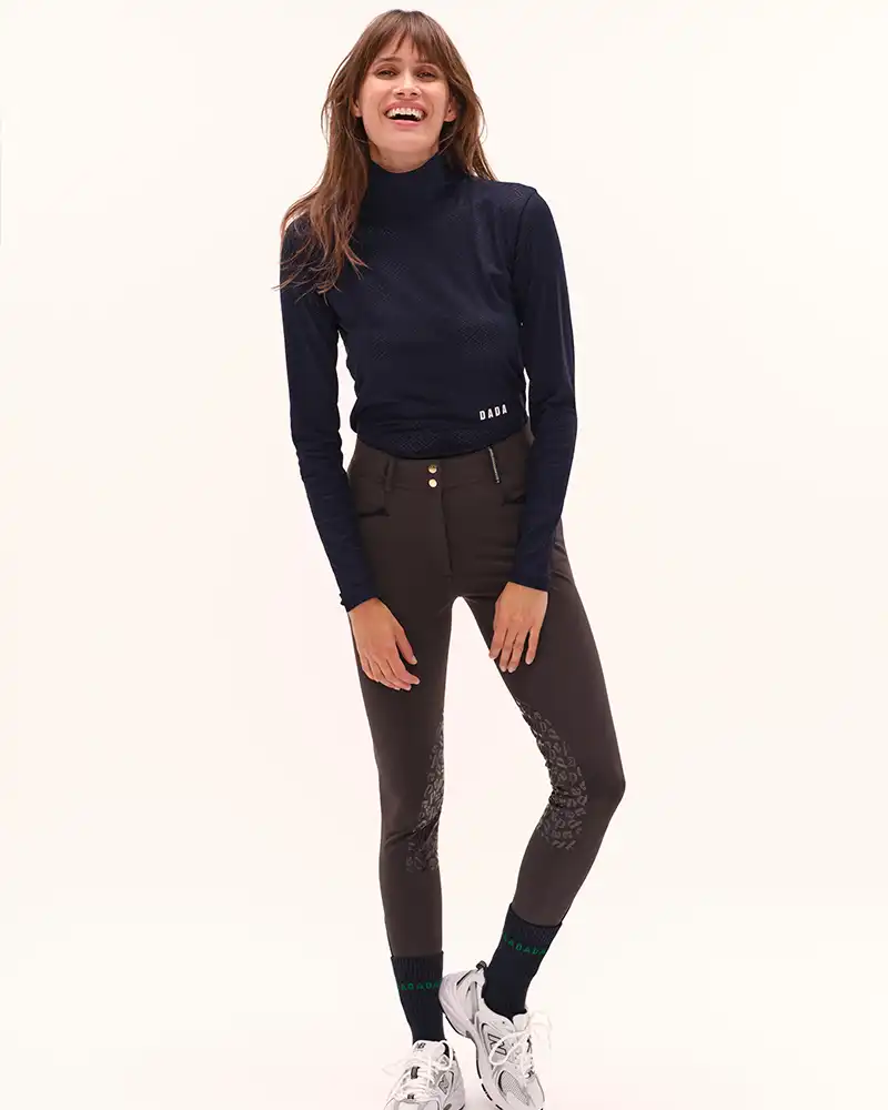 Calder - T-Shirt technique perforé d'équitation col montant - Image 5