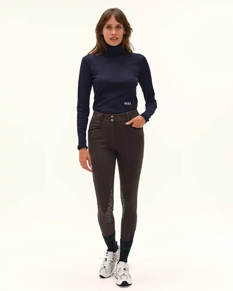 Calder - T-Shirt technique perforé d'équitation col montant - Image 9